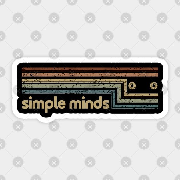 Simple Minds Cassette Stripes Sticker by casetifymask